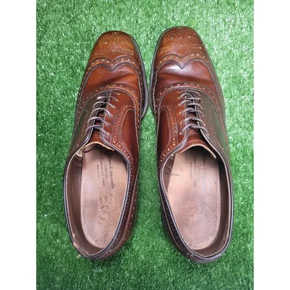 Allen‎ Edmonds McAllister Oxford Wingtip Dress Shoes Brown Mens 10.5B