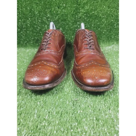 Allen‎ Edmonds McAllister Oxford Wingtip Dress Shoes Brown Mens 10.5B