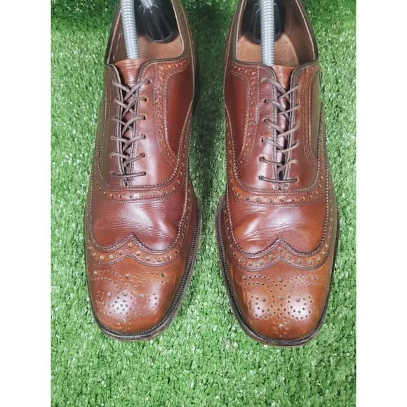 Allen‎ Edmonds McAllister Oxford Wingtip Dress Shoes Brown Mens 10.5B