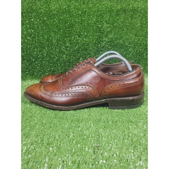Allen‎ Edmonds McAllister Oxford Wingtip Dress Shoes Brown Mens 10.5B