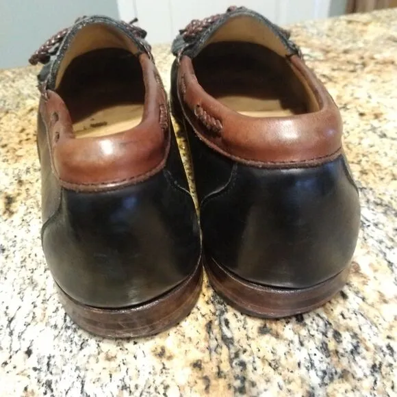 Allen Edmonds Men’s Woodstock Shoes Black Brown Tassels Leather Loafers Sz 11 C