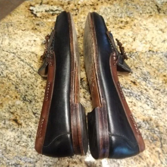 Allen Edmonds Men’s Woodstock Shoes Black Brown Tassels Leather Loafers Sz 11 C