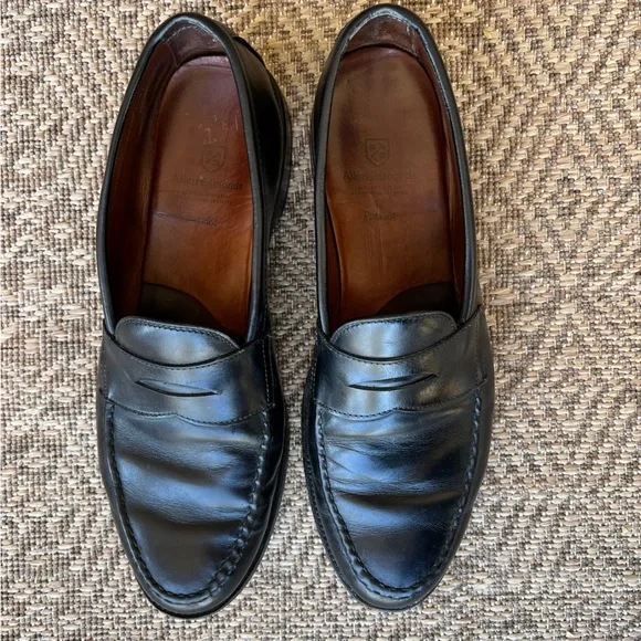 Allen Edmonds Patriot Mens Size 11.5 Black Slip‎ on Penny Loafers Shoes Leather