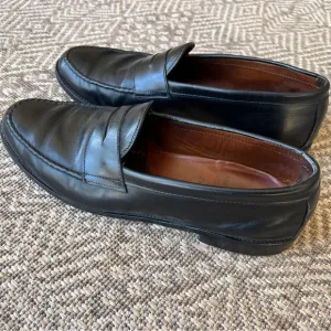Allen Edmonds Patriot Mens Size 11.5 Black Slip‎ on Penny Loafers Shoes Leather