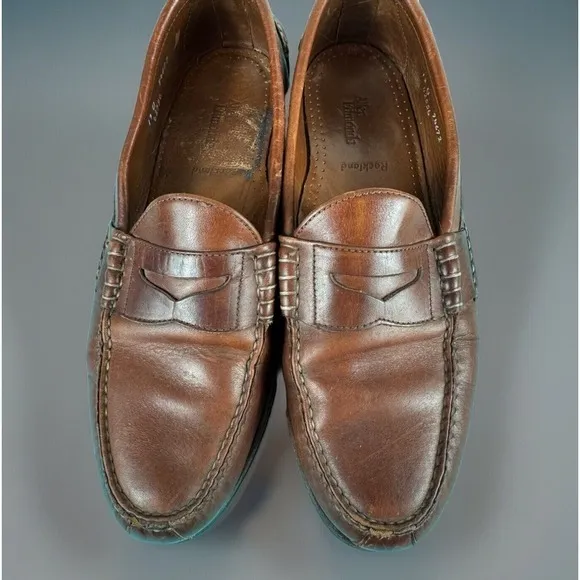ALLEN‎ EDMONDS Rockland Men's Brown Leather Penny Loafer Shoes 42556 - SIZE 13 D