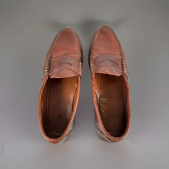 ALLEN‎ EDMONDS Rockland Men's Brown Leather Penny Loafer Shoes 42556 - SIZE 13 D