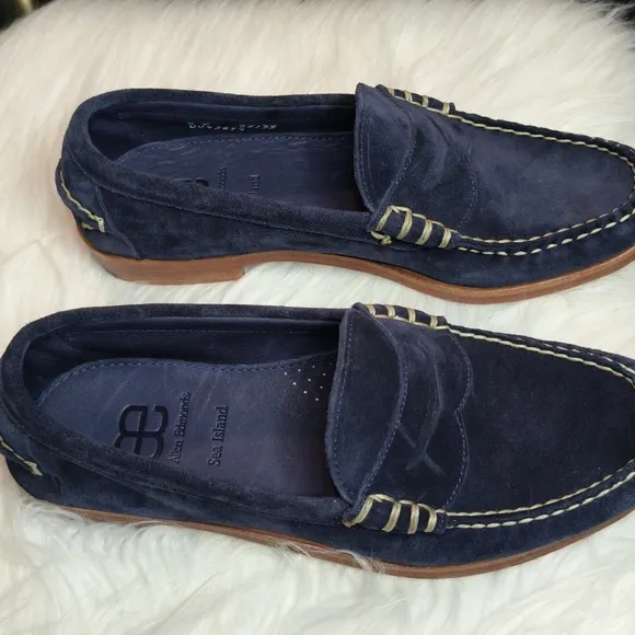 Allen Edmonds Sea Island Navy Suede Loafers