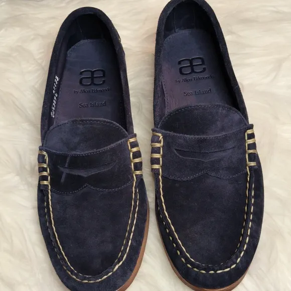 Allen Edmonds Sea Island Navy Suede Loafers