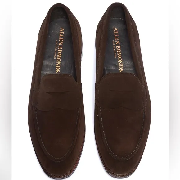 Allen Edmonds Suede Mercer Street Penny Loafer