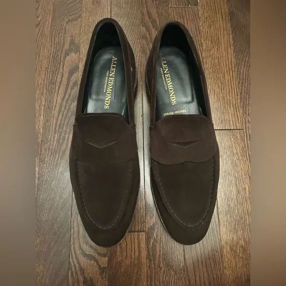 Allen Edmonds Suede Mercer Street Penny Loafer