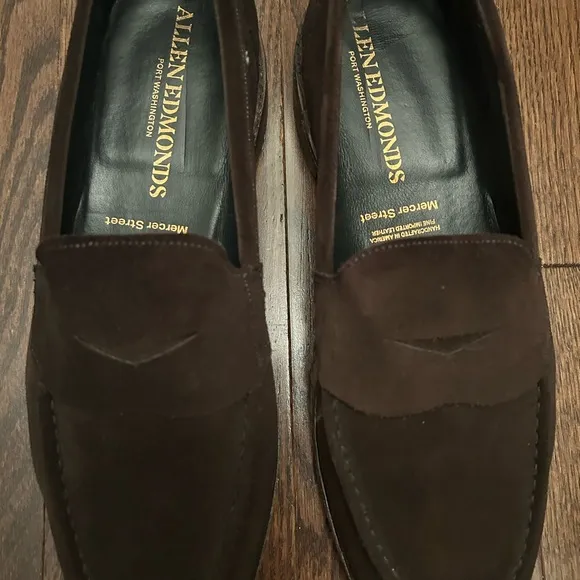 Allen Edmonds Suede Mercer Street Penny Loafer