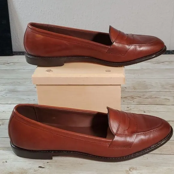 Allen Edmonds Women's Brookline Loafers Cognac Brown Size‎ 10B Ladies Loafers