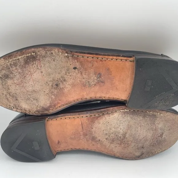 Allen Edmonds Woodstock Loafers Mens Size 12 Black Leather Kiltie Loafers Shoes