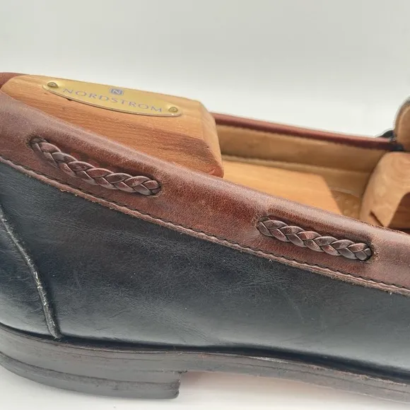 Allen Edmonds Woodstock Loafers Mens Size 12 Black Leather Kiltie Loafers Shoes