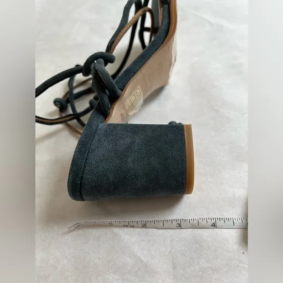 ALOHAS Grace Slate  Gray Suede Sandals Size 40 US 9.5