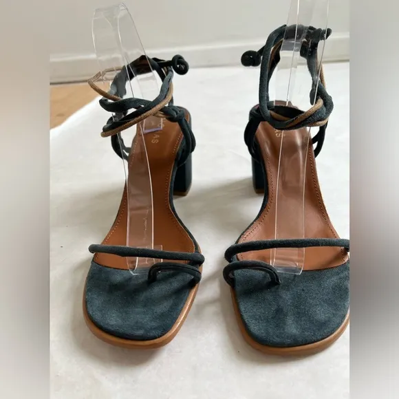 ALOHAS Grace Slate  Gray Suede Sandals Size 40 US 9.5