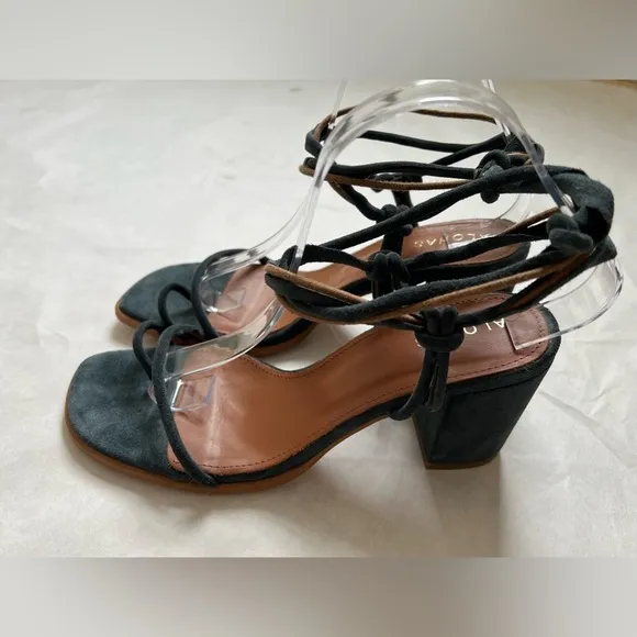 ALOHAS Grace Slate  Gray Suede Sandals Size 40 US 9.5