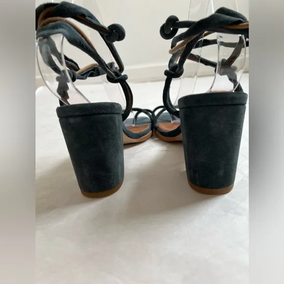 ALOHAS Grace Slate  Gray Suede Sandals Size 40 US 9.5