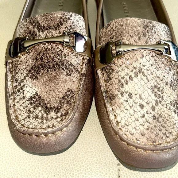 Anne Klein Meg Taupe Iflex Slip On Driving Loafers Size 7