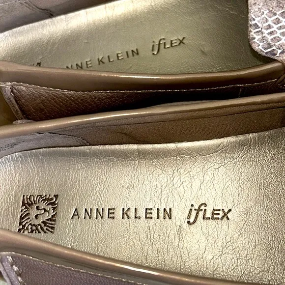 Anne Klein Meg Taupe Iflex Slip On Driving Loafers Size 7