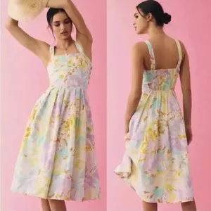 Anthropologie Maeve Sweetheart Corset Dress NWT M