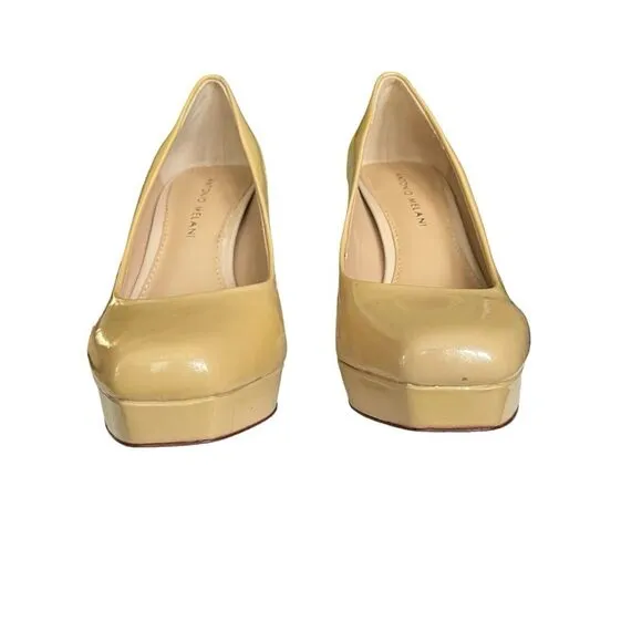 Antonio Melani Nude Platform Patent Leather Pumps Stiletto Heels Women's Size 8