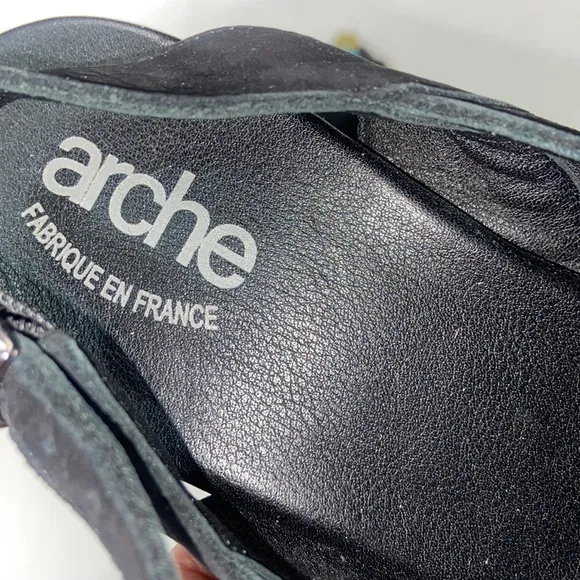 Arche Fabrique In France Suede Leather Patent Pending Women Shoes Size 39