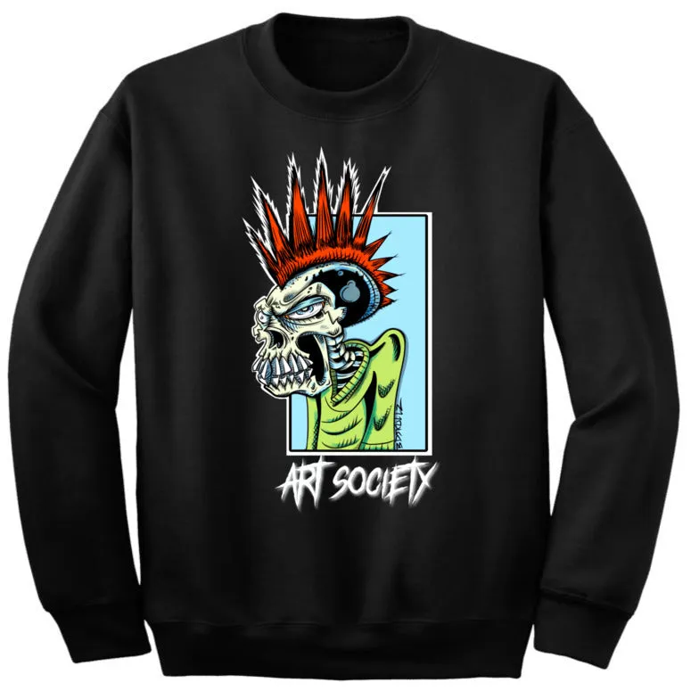 Art Society MISCREANT CREW SWEATSHIRT BLACK
