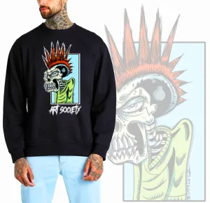 Art Society MISCREANT CREW SWEATSHIRT BLACK
