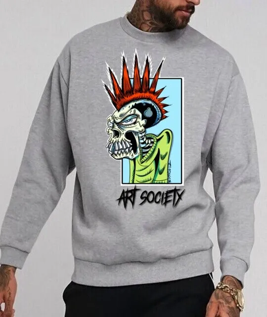 Art Society MISCREANT CREW SWEATSHIRT GREY