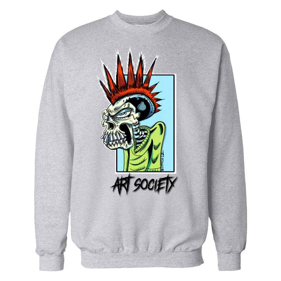 Art Society MISCREANT CREW SWEATSHIRT GREY