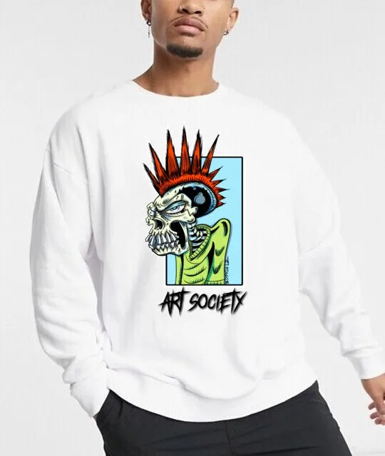 Art Society MISCREANT CREW SWEATSHIRT WHITE