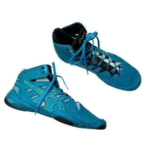 Asics Mens Omniflex-attack Wrestling Shoes Size 9.5 Blue/Black J4007