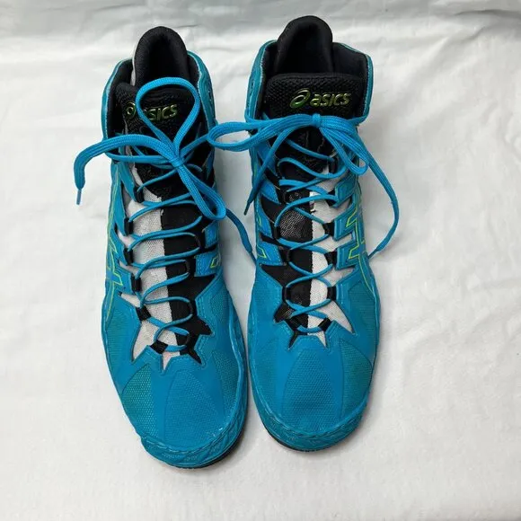 Asics Mens Omniflex-attack Wrestling Shoes Size 9.5 Blue/Black J4007