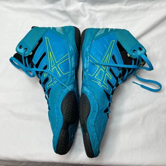 Asics Mens Omniflex-attack Wrestling Shoes Size 9.5 Blue/Black J4007