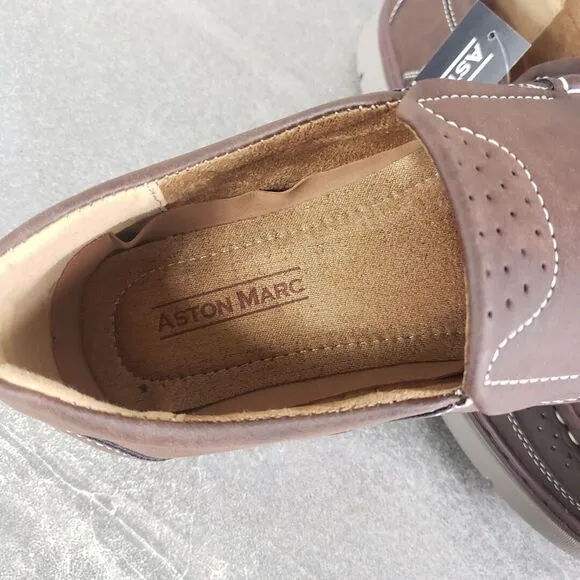 Aston Marc Shoes Mens 10 M Brown Slip On Comfort II Loafers
