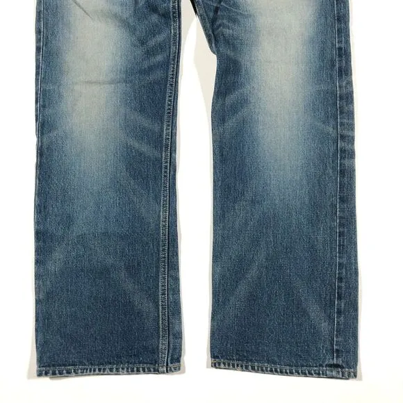 AW09 Original Fake KAWS Blue Denim Jeans Pants Size 2 US 30 Streetwear B32