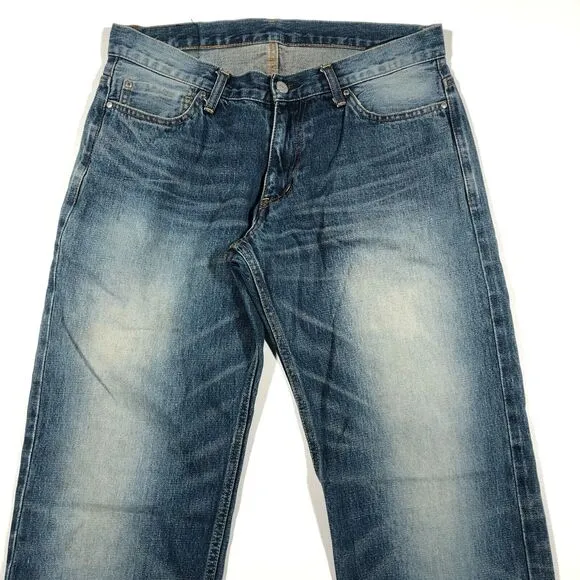 AW09 Original Fake KAWS Blue Denim Jeans Pants Size 2 US 30 Streetwear B32