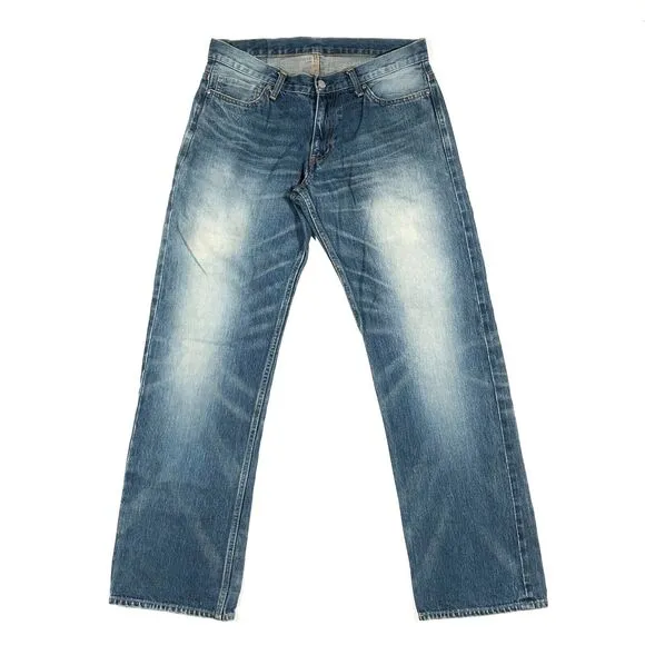 AW09 Original Fake KAWS Blue Denim Jeans Pants Size 2 US 30 Streetwear B32