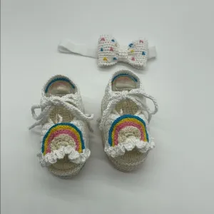 Baby shoes and headband