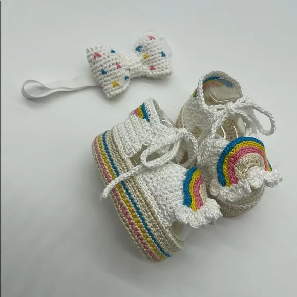Baby shoes and headband