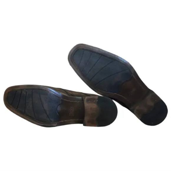 Bass Abilene Black Leather Men's Dress Shoes Loafers Size 12 D