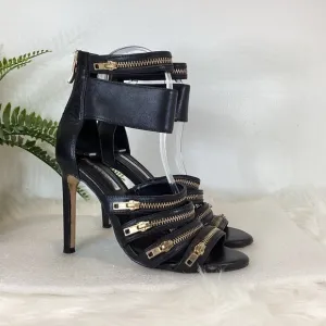 BCBG GENERATION CASEY LEATHER ANKLE STRAP STILETTOS SZ 6.5