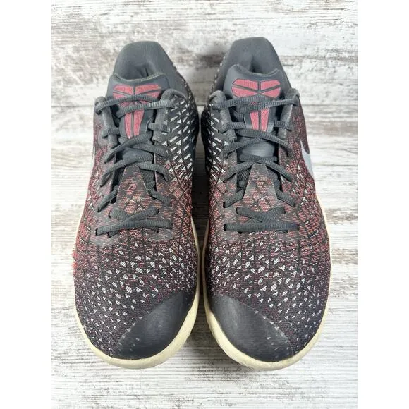 BEATER Men's Nike Kobe Mamba Instinct Black/Red Low Top Basketball Shoes Sz 10.5