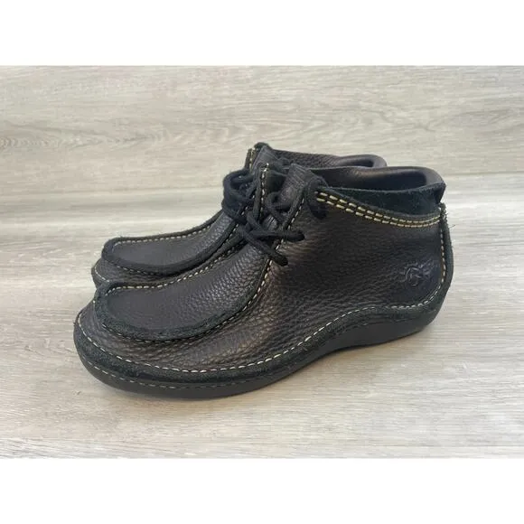 BED STU The Next Step Womens Black Leather Lace Up Chukka Boot sz 6