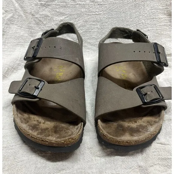 Betula by Birkenstock Milano Gray Sandals Slingback 3 Straps Size 39
