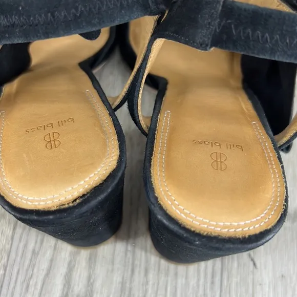 Bill Blass Carmen Knotted Suede Chunky-Heel Sandals
