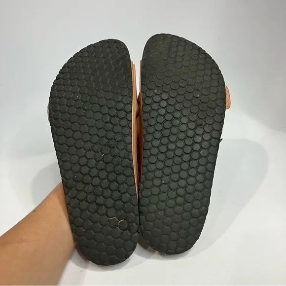 Biocomfort 2 strap sandals peach leather straps size 38