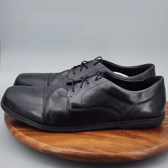 Birchbury Brenston Oxfords Mens 15 Black Leather Minimalist Barefoot Dress Shoes