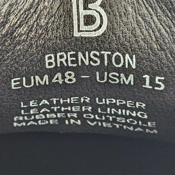 Birchbury Brenston Oxfords Mens 15 Black Leather Minimalist Barefoot Dress Shoes